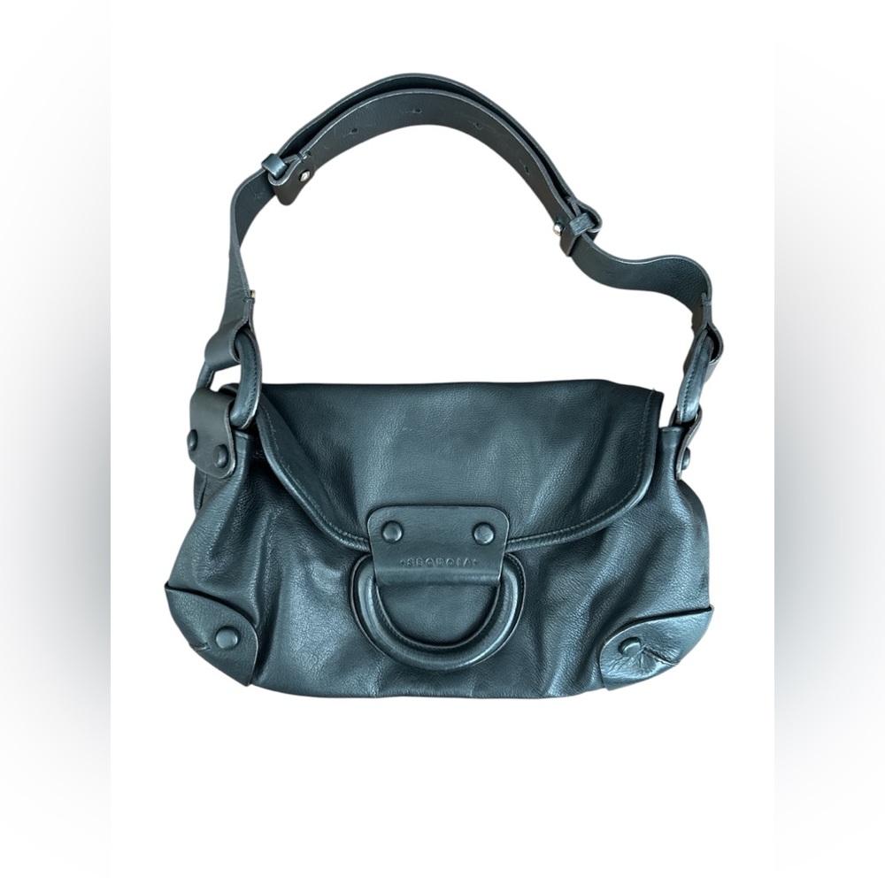 SEQUOIA vintage Leather Satchel French Parisian Designer Handbag